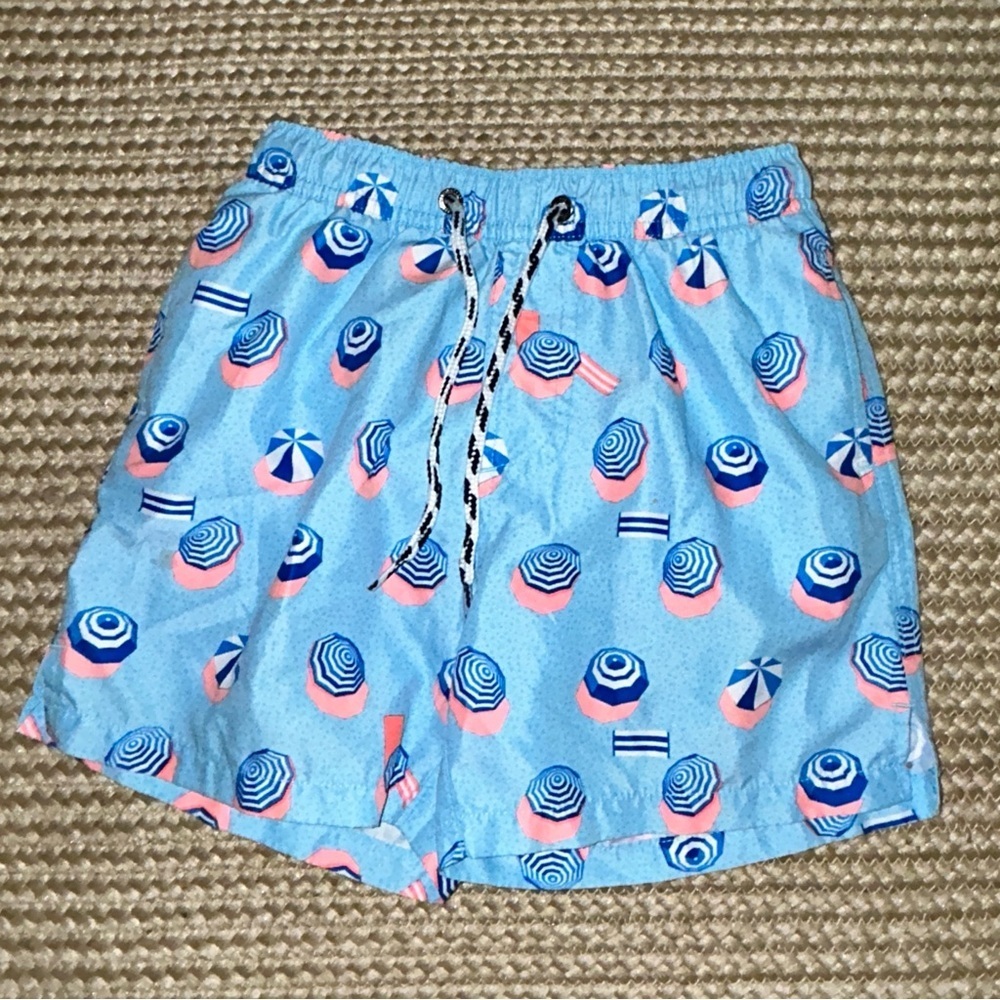 Snapper Rock Blue and Pink Kids Swim Trunks